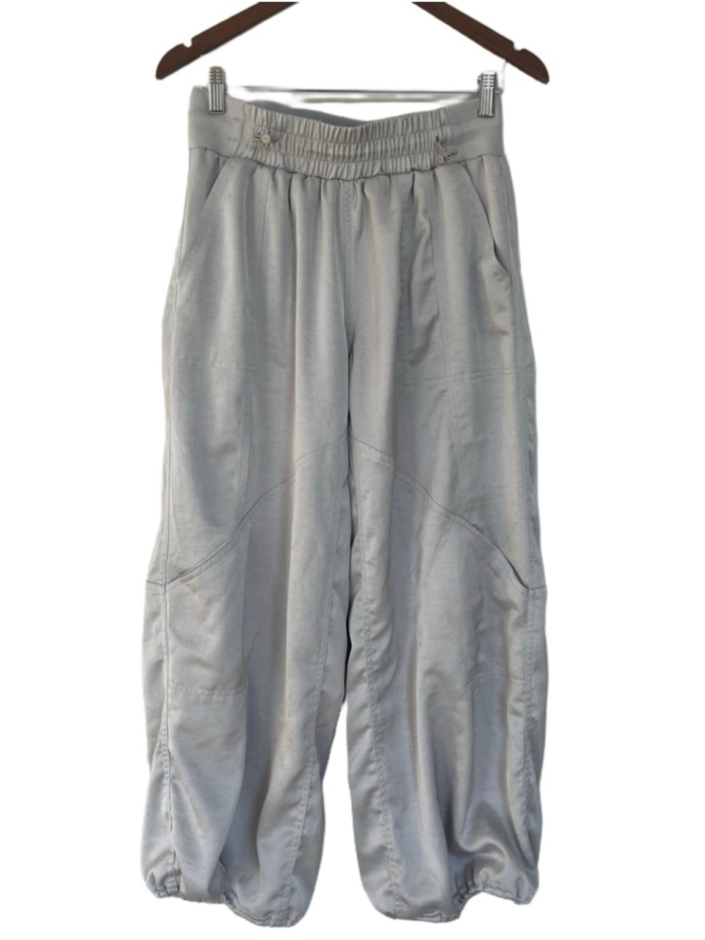 Anthropologie Daily Practice Joggers Parachute Pants Champagne Grey Track Pants